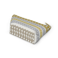 Ribbon Candy Accessory Pouch w T-bottom in Yellow